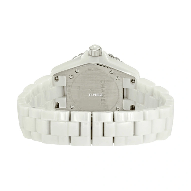 CHANEL,J12 33mm,33mm,Ceramic,White,Quartz,Sapphire,Crystal Glass,Round,H2422