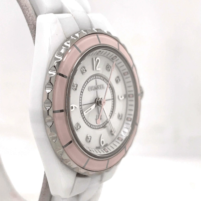 CHANEL,J12 29mm,29mm,Stainless Steel,Ceramic,White,Quartz,Sapphire,Crystal Glass,Round,H4466