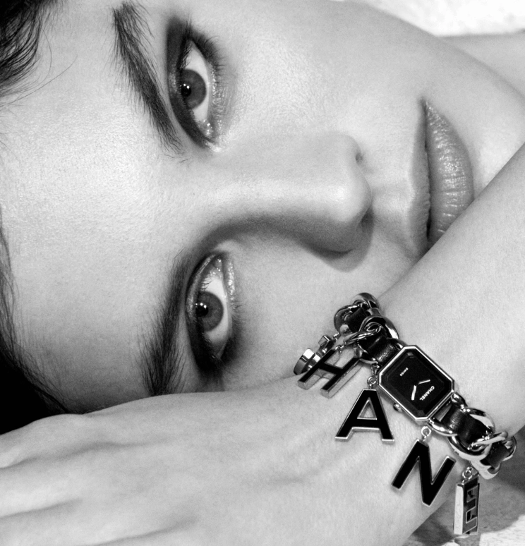 CHANEL,Première 19.70x15.20mm,19.70x15.20mm,Stainless Steel,Black,Sapphire,Crystal Glass,Rectangular,H7471