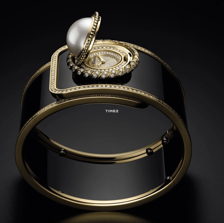 CHANEL,Mademoiselle Privé 25mm,25mm,Yellow Gold,Silver White,Quartz,Setting,Diamonds,H6471