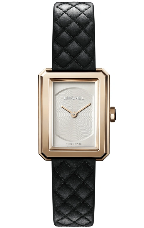 CHANEL,BOY·FRIEND 27.90x21.50mm,27.90x21.50mm,Beige Gold,White,Quartz,Sapphire,Crystal Glass,Rectangular,H6587,H6587-H6724