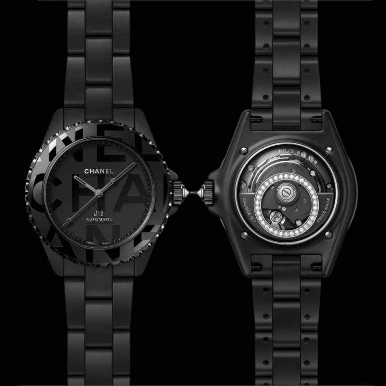 CHANEL,J12 38mm,38mm,Ceramic,Black,Automatic,70hours,In-house Caliber,H7692