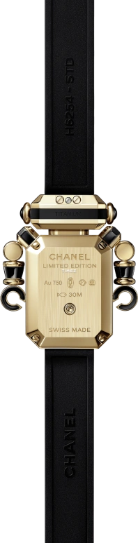 CHANEL,Première 19.70x15.20mm,19.70x15.20mm,Titanium,Yellow Gold,Ceramic,Black,Quartz,Sapphire,Crystal Glass,Rectangular,H7944