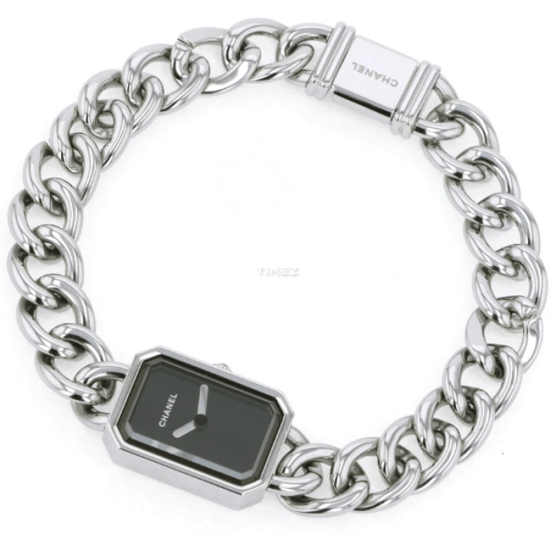 CHANEL,Première 16x22mm,16x22mm,Stainless Steel,Black,Quartz,Sapphire,Crystal Glass,Rectangular,H3248