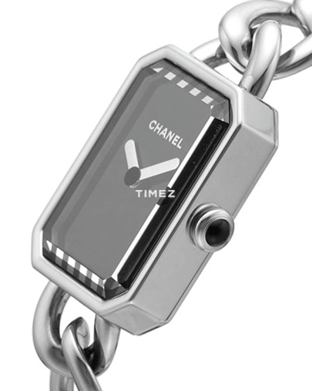 CHANEL,Première 16x22mm,16x22mm,Stainless Steel,Black,Quartz,Sapphire,Crystal Glass,Rectangular,H3248