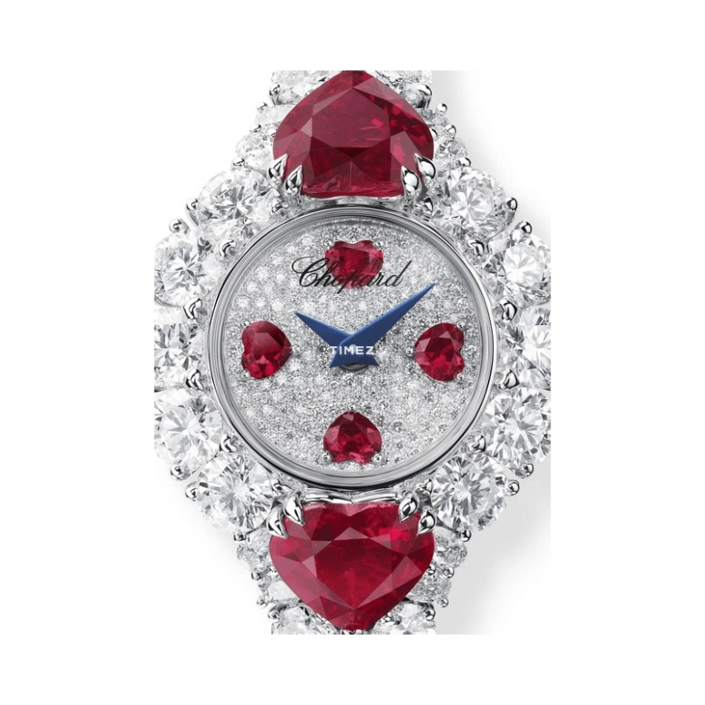 Chopard,Other ,White Gold,Silver,Red,Sapphire,Crystal Glass,Silver,Setting,Diamonds,Ruby,104654,104654-1001