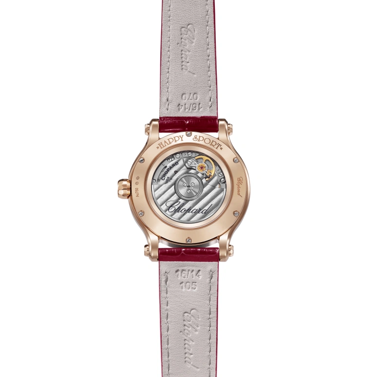 Chopard,Happy Sport 33mm,33mm,Rose Gold,Silver,White,Automatic,42hours,In-house Caliber,275378,275378-5011