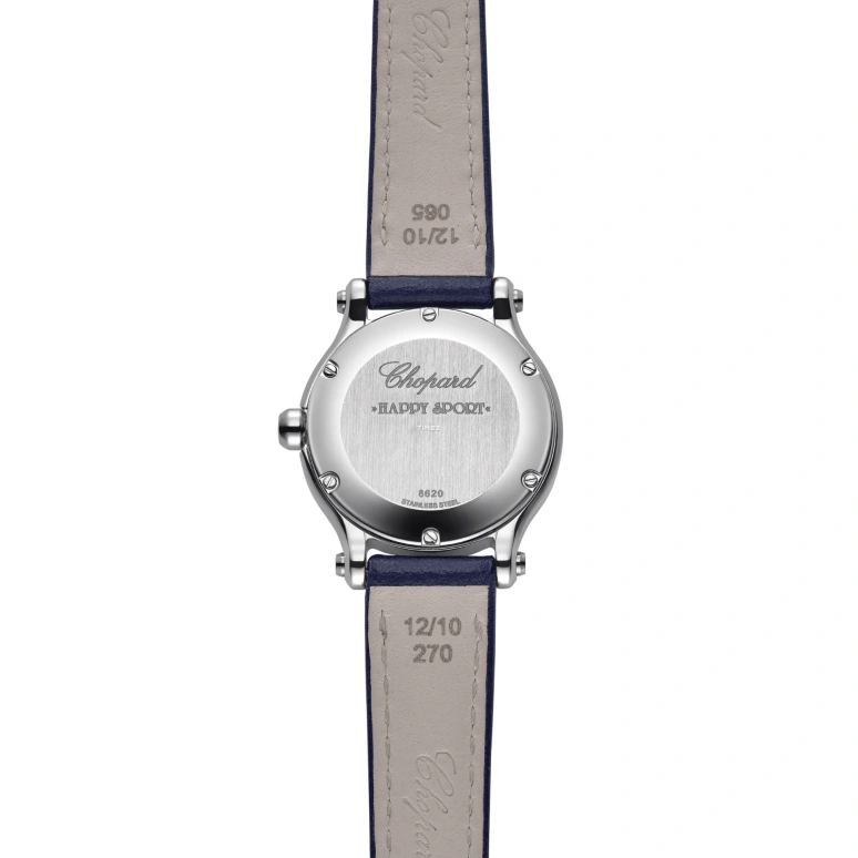 Chopard,Happy Sport 25mm,25mm,Stainless Steel,Blue,Quartz,Sapphire,Crystal Glass,Round,278620,278620-3003