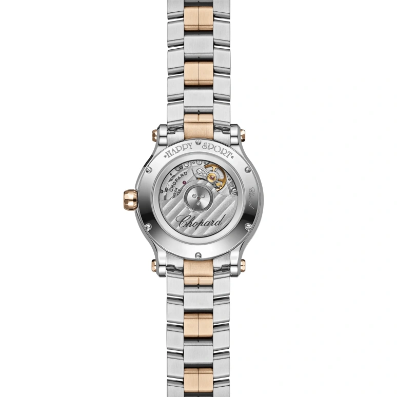 Chopard,Happy Sport 33mm,33mm,Stainless Steel,Ocean Blue,Blue,Gold,Silver,Automatic,42hours,In-house Caliber,278608,278608-6002