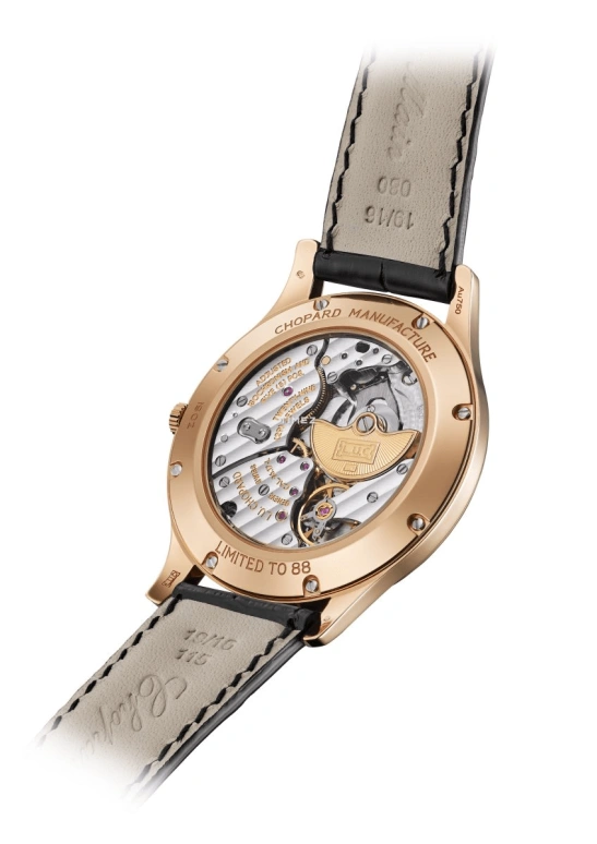 Chopard,L.U.C 39.50mm,39.50mm,Rose Gold,Rose Gold,Black,Automatic,Sapphire,Crystal Glass,Round,161902,161902-5079