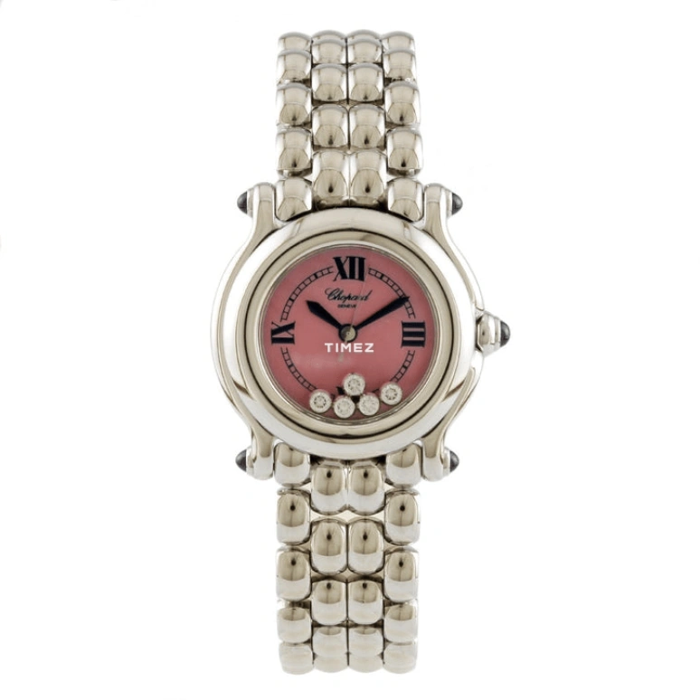 Chopard,Happy Sport 26mm,26mm,Stainless Steel,Pink,Quartz,Sapphire,Round,27,27/8250-23 pink