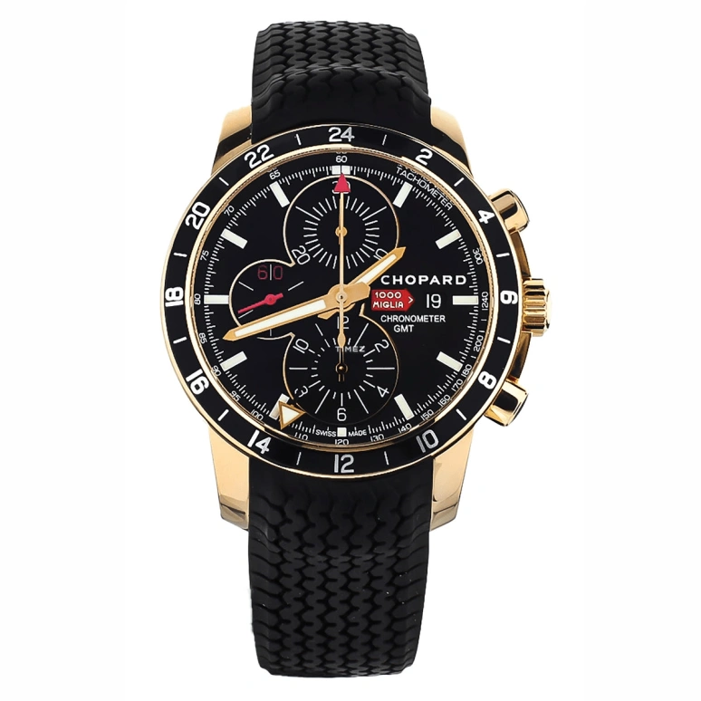 Chopard,Classic Racing 42.50mm,42.50mm,Rose Gold,Black,Automatic,Chronograph,Day,Dule Time,161288,161288-5001
