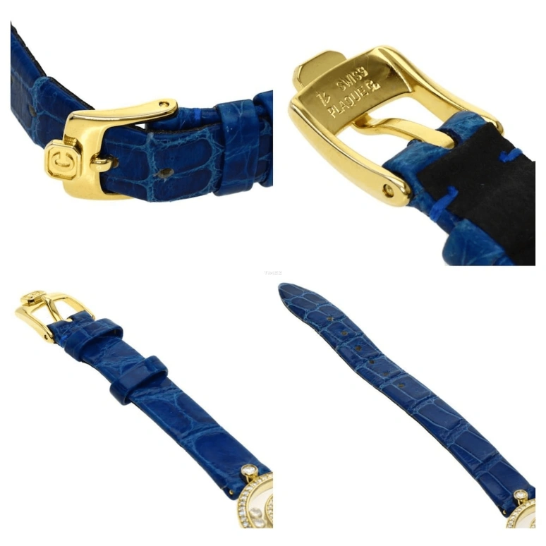 Chopard,Happy Diamonds 24mm,24mm,Yellow Gold,Champagne,Quartz,Sapphire,Round,20,20/3957 Gold