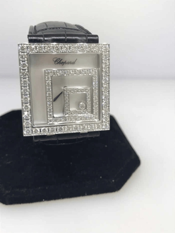 Chopard,Happy Sport 31mm,31mm,White Gold,White,Quartz,Square,Silver,207196,207196-1001