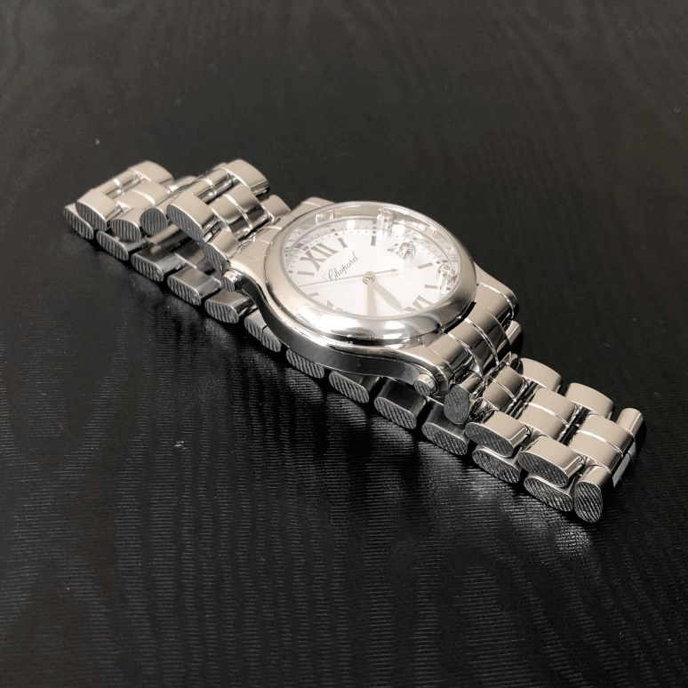 Chopard,Happy Sport 30mm,30mm,Stainless Steel,White,Quartz,Round,Silver,278590,278590-3002
