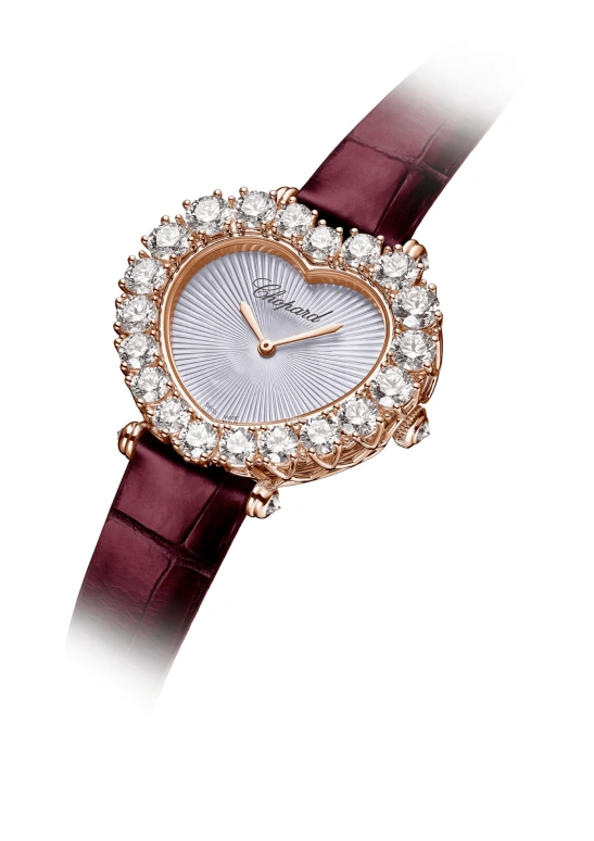 Chopard,L'HEURE DU DIAMANT 34x29.90mm,34x29.90mm,Rose Gold,Pink,Handwound,Sapphire,Crystal Glass,Other,13A439,13A439-5100