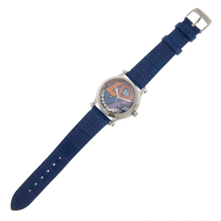 Chopard,Happy Diamonds 36mm,36mm,Stainless Steel,Blue,Automatic,Day,Sapphire,Crystal Glass,278559,278559-3020
