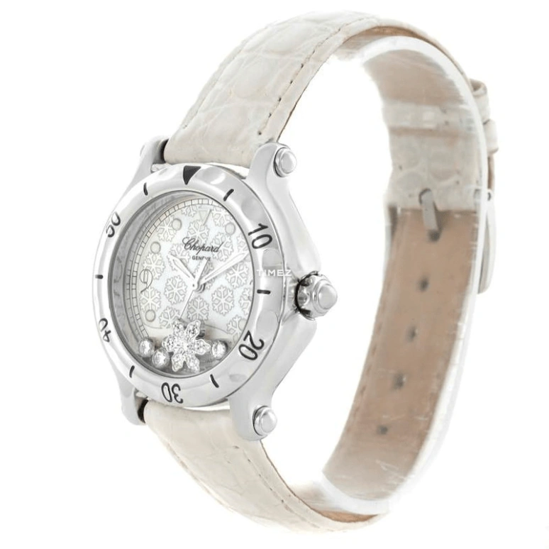 Chopard,Happy Diamonds 32mm,32mm,Stainless Steel,White,Quartz,Day,Sapphire,278949,278949-3001