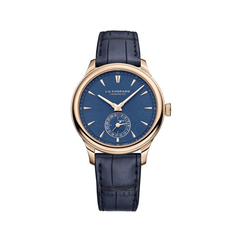 Chopard,L.U.C 39mm,39mm,Rose Gold,Blue,Handwound,Day,Power Reserve Indicator,161954,161954-5001