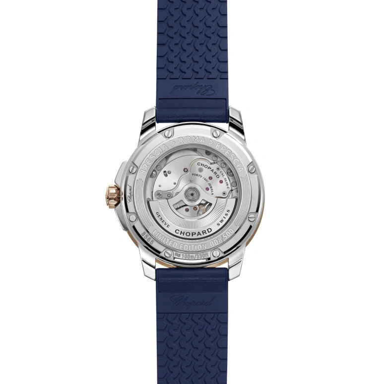 Chopard,Mille Miglia 43mm,43mm,Stainless Steel,Luminous,White,Blue,Automatic,60hours,In-house Caliber,168566,168566-6002