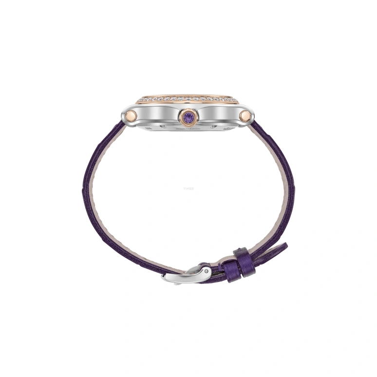 Chopard,Happy Sport 33mm,33mm,Rose Gold,Stainless Steel,Purple,Automatic,42hours,In-house Caliber,278608,278608-6012