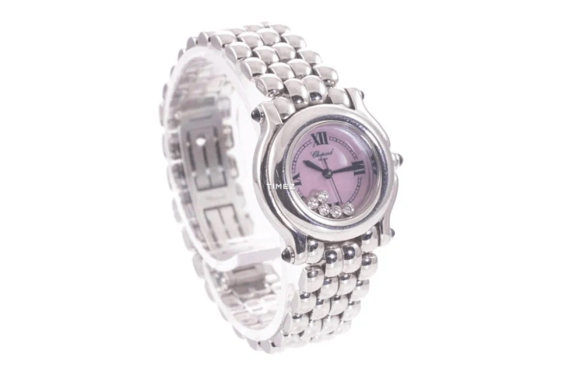 Chopard,Happy Sport 26mm,26mm,Stainless Steel,Pink,Quartz,Sapphire,Round,27,27/8250-23 pink