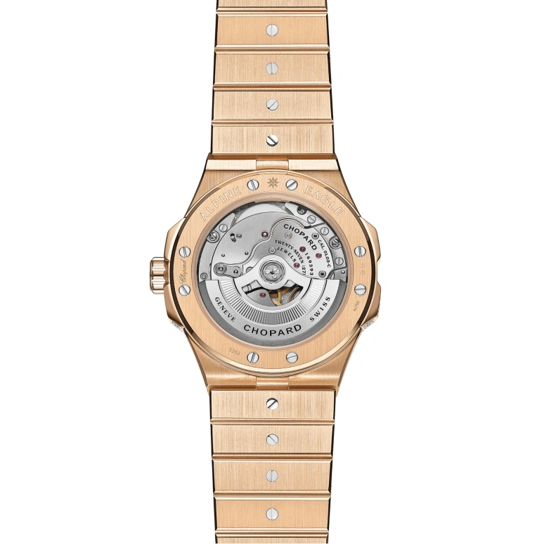 Chopard,Alpine Eagle 41mm,41mm,Rose Gold,Rose Gold,Silver,Automatic,Sapphire,Crystal Glass,Round,295363,295363-5011