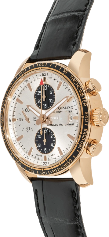 Chopard,Classic Racing 42.50mm,42.50mm,Rose Gold,White,Automatic,Chronograph,Day,161275,161275-5001