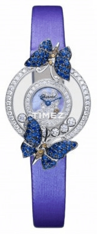 Chopard,Happy Diamonds 25.80mm,25.80mm,White Gold,Silver,Purple,Quartz,Sapphire,Round,204423,204423-1001