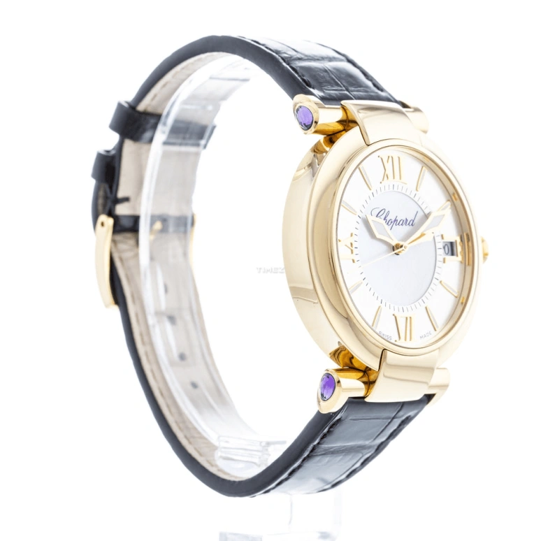 Chopard,IMPERIALE 40mm,40mm,Yellow Gold,Silver,White,Automatic,Day,Sapphire,384241,384241-0001