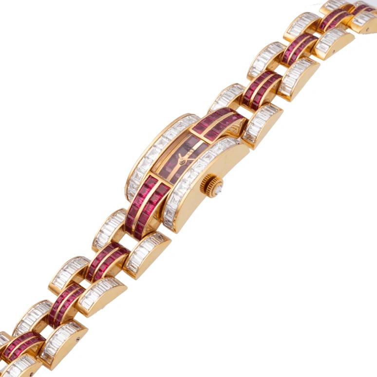 Chopard,La Strada 19mm,19mm,Yellow Gold,Red,Quartz,Rectangular,Gold,433 2,433 2-ruby