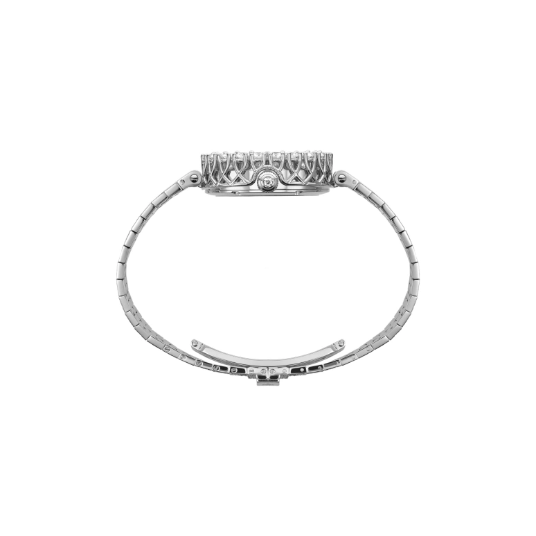 Chopard,L'HEURE DU DIAMANT 26mm,26mm,White Gold,Silver White,Handwound,Sapphire,Crystal Glass,Round,10A178,10A178-1101