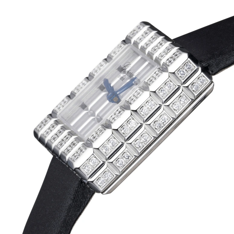 Chopard,Ice Cube' 25mm,25mm,White Gold,Silver,Quartz,Sapphire,Square,136815,136815-1001