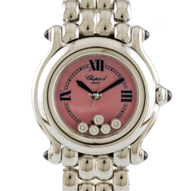 Chopard,Happy Sport 26mm,26mm,Stainless Steel,Pink,Quartz,Sapphire,Round,27,27/8250-23 pink
