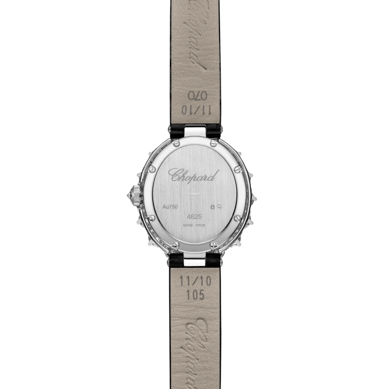 Chopard,L'HEURE DU DIAMANT 30x27mm,30x27mm,White Gold,Silver White,Handwound,Sapphire,Crystal Glass,Oval,13A393,13A393-1106