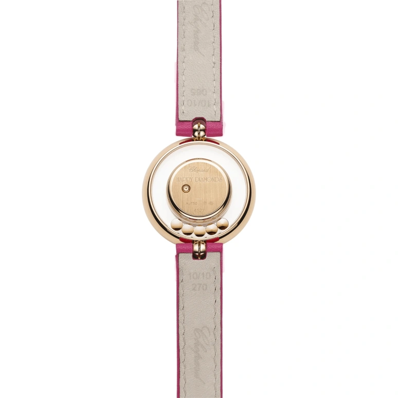 Chopard,Happy Diamonds 25.80mm,25.80mm,Rose Gold,White,Quartz,Sapphire,Crystal Glass,Round,209415,209415-5001