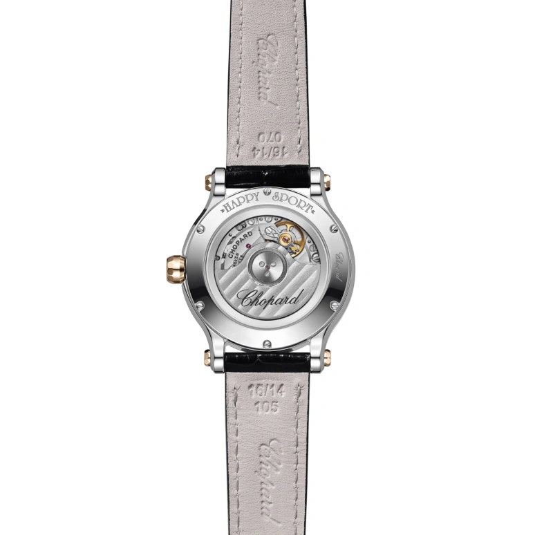 Chopard,Happy Sport 33mm,33mm,Stainless Steel,Ocean Blue,Blue,Gold,Silver,Automatic,42hours,In-house Caliber,278608,278608-6003