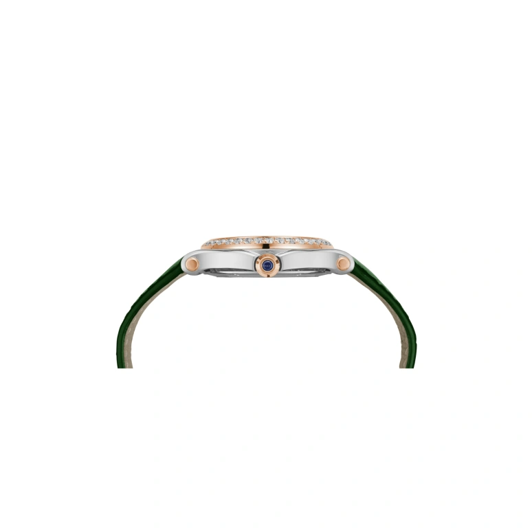 Chopard,Happy Sport 36mm,36mm,Stainless Steel,Rose Gold,Green,Sapphire,Crystal Glass,Rose Gold,Setting,Diamonds,278582,278582-6007
