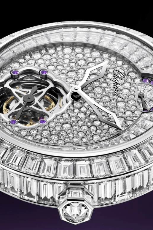 Chopard,IMPERIALE 42mm,42mm,White Gold,Silver,Handwound,Power Reserve Indicator,Tourbillon,384250,384250-1002
