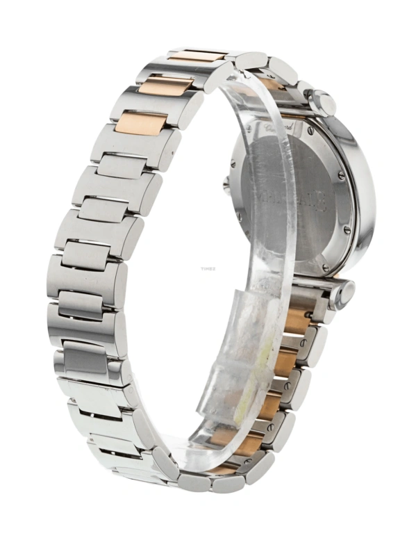 Chopard,IMPERIALE 28mm,28mm,Stainless Steel,Rose Gold,White,Quartz,Day,Sapphire,Crystal Glass,388541,388541-6002