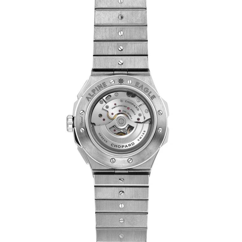 Chopard,Alpine Eagle 44mm,44mm,Stainless Steel,Black,Automatic,Chronograph,Date,Column Wheel,298609,298609-3002
