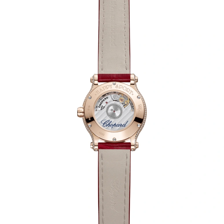 Chopard,Happy Sport 30mm,30mm,Rose Gold,White,Automatic,42hours,In-house Caliber,274302,274302-5005