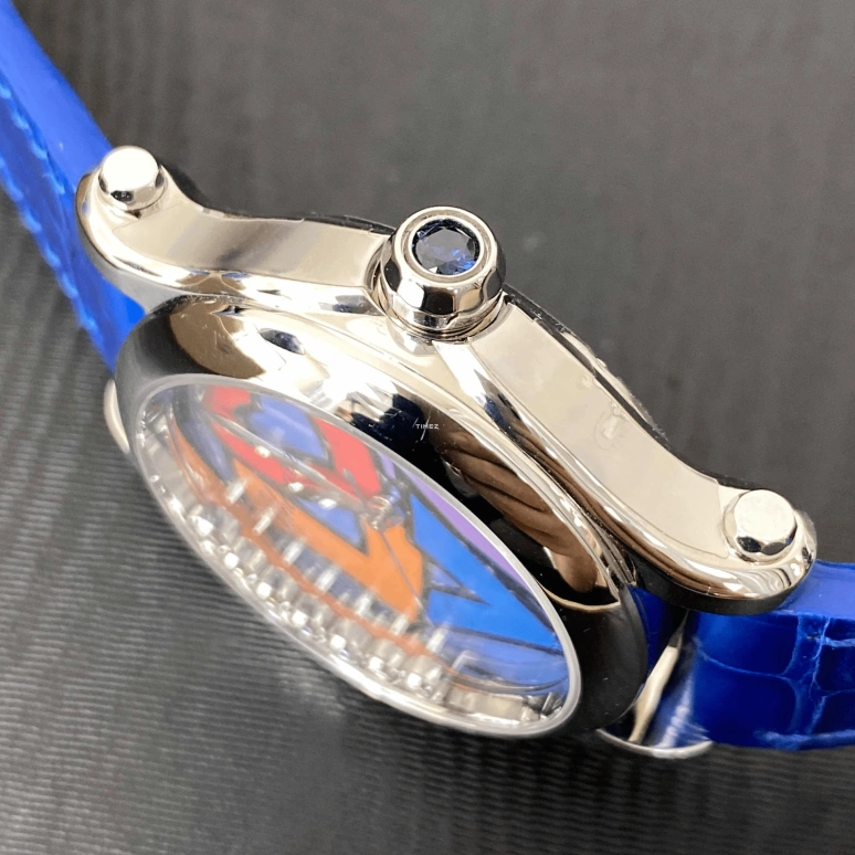 Chopard,Happy Diamonds 36mm,36mm,Stainless Steel,Blue,Automatic,Day,Sapphire,Crystal Glass,278559,278559-3020