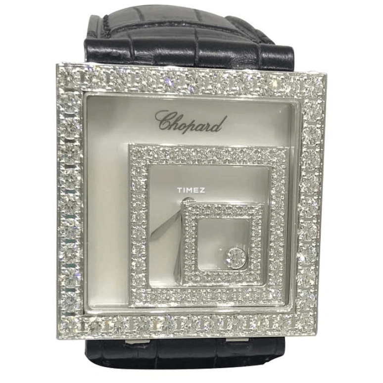 Chopard,Happy Sport 31mm,31mm,White Gold,White,Quartz,Square,Silver,207196,207196-1001
