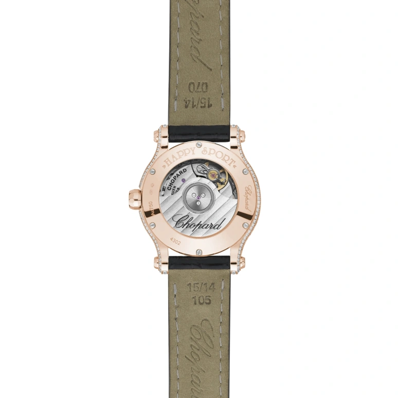 Chopard,Happy Sport 30mm,30mm,Rose Gold,White,Automatic,42hours,In-house Caliber,274302,274302-5003
