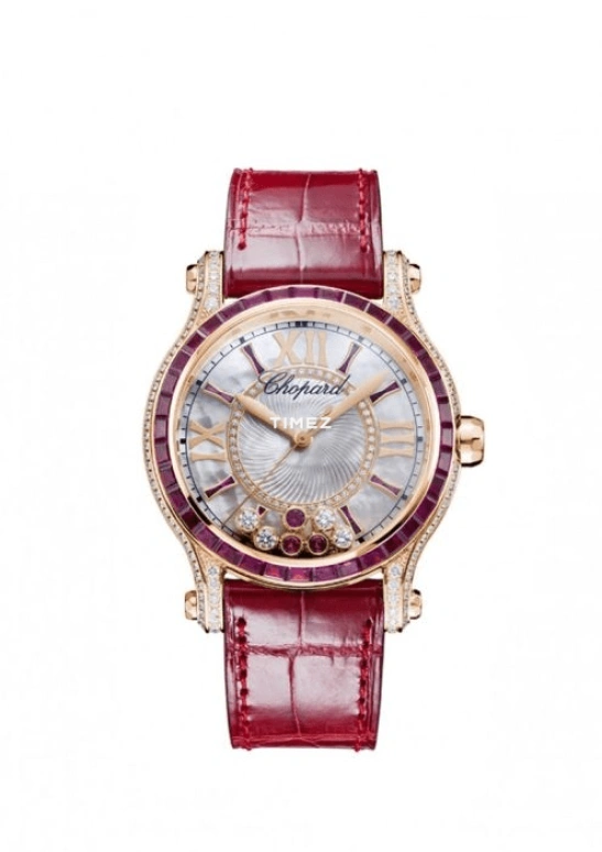 Chopard,Happy Diamonds 36mm,36mm,Rose Gold,White,Automatic,Sapphire,Crystal Glass,Round,274891,274891-5004