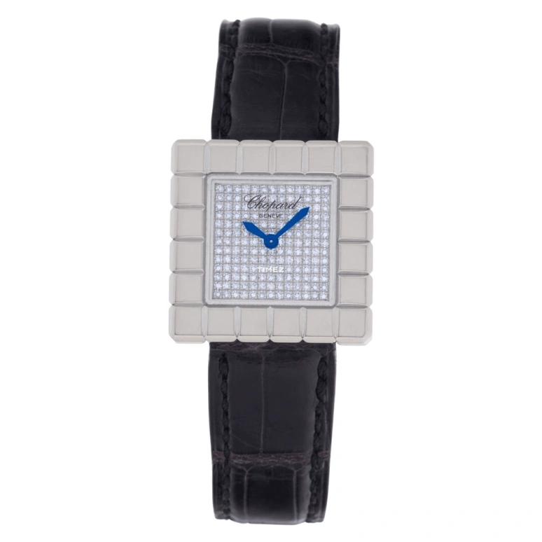 Chopard,Ice Cube' 25mm,25mm,White Gold,Silver,Quartz,Sapphire,Square,127407,127407-1003