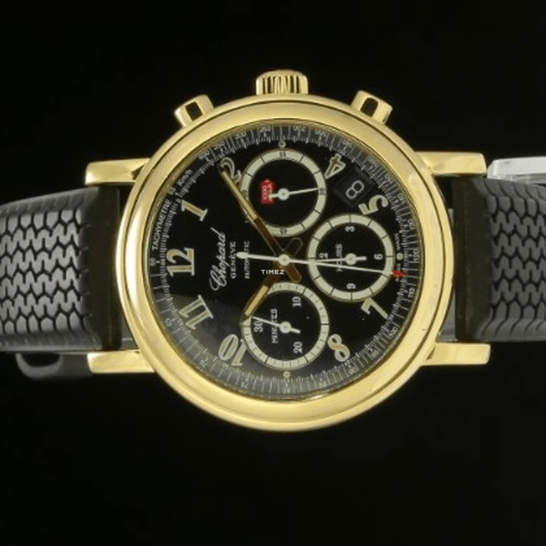 Chopard,Mille Miglia 39.50mm,39.50mm,Yellow Gold,Black,Automatic,Chronograph,Day,16,16/1250-99-black