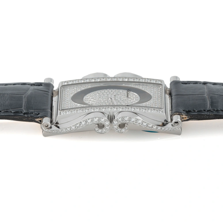 Chopard,Other 42x23mm,42x23mm,White Gold,Silver,Quartz,Sapphire,Crystal Glass,Rectangular,13,13-9001-20-WDLL