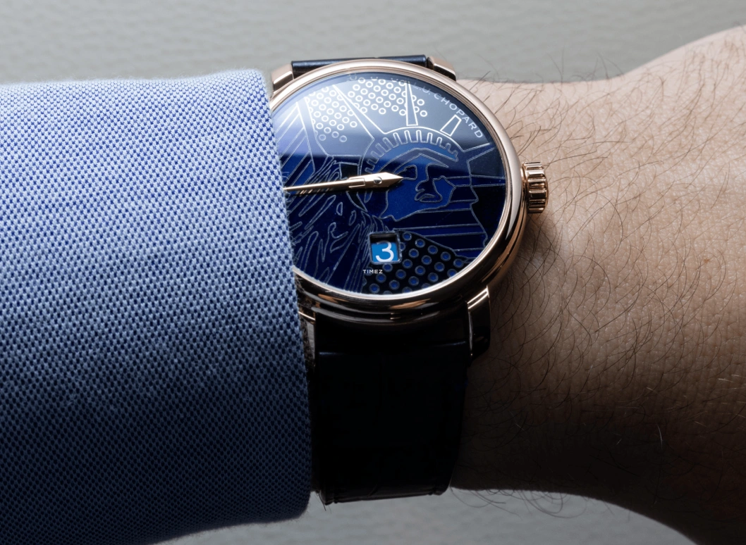 Chopard,L.U.C 40mm,40mm,Rose Gold,Blue,Handwound,Day,Sapphire,161977,161977-5004